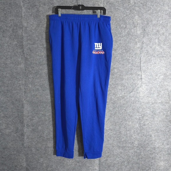New York Giants Jogger Pants Mens L NFL Team Apparel Sleepwear Loungewear Blue - Picture 1 of 12